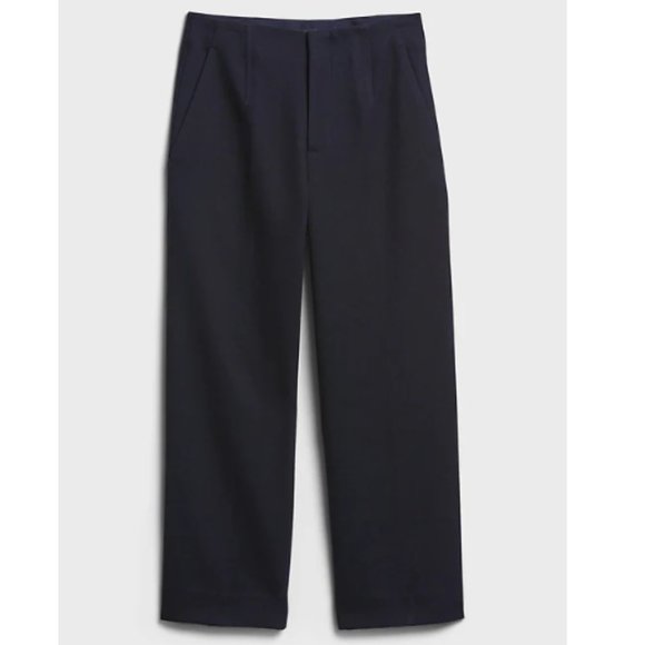 NWT Banana Repiblic Slim Wide Leg Honeycomb Crop Pant 10 LONG F779 - Picture 6 of 6